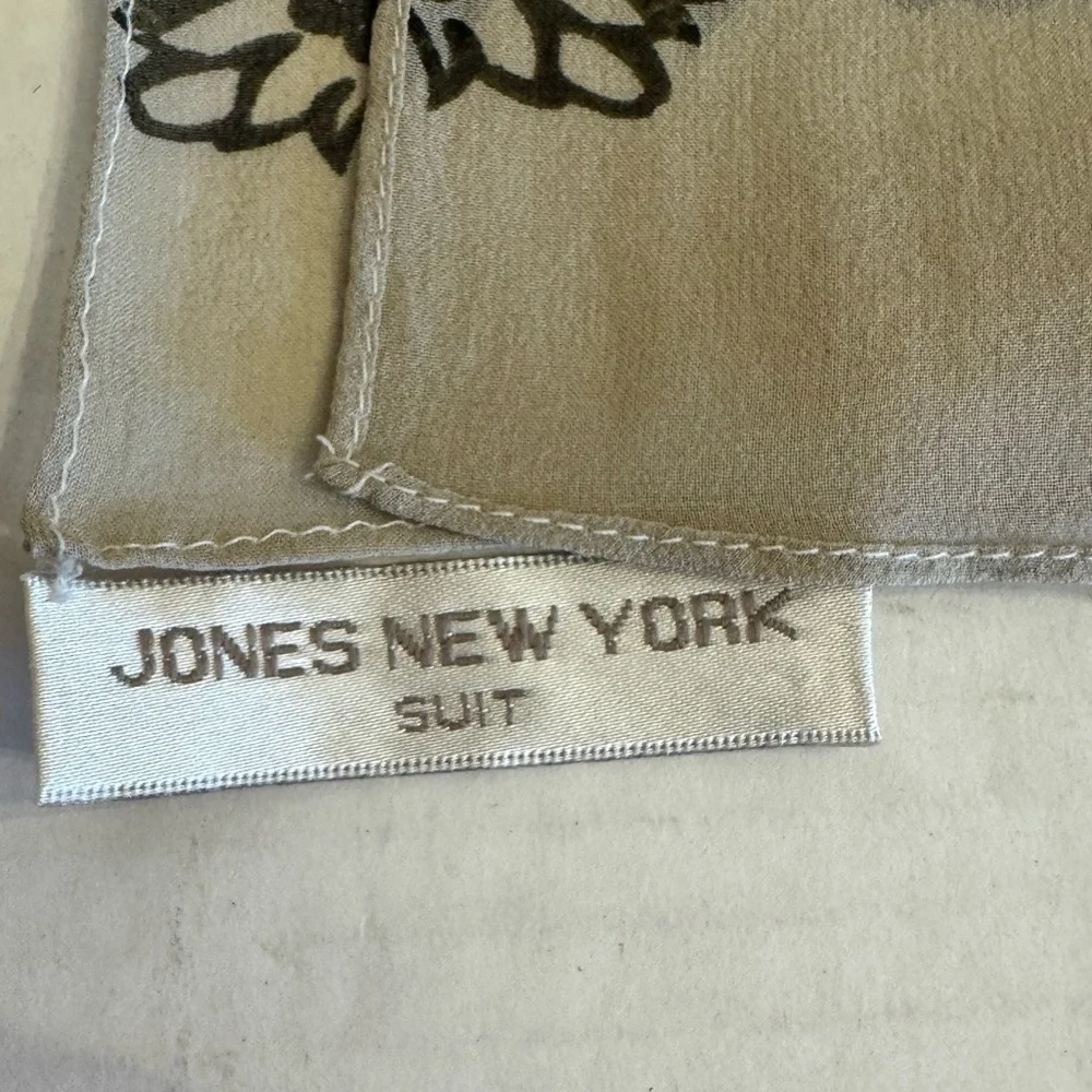 Jones New York 100% Silk Scarf Paisley 14” x 43